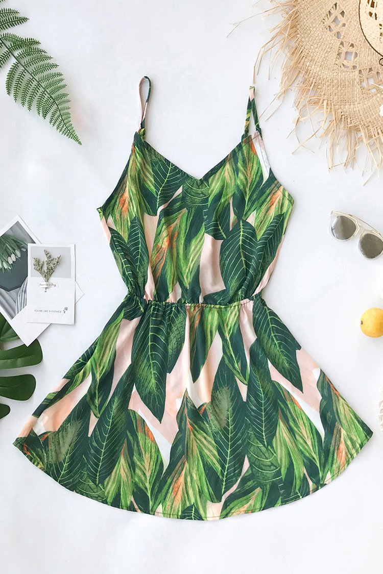 Tropical Dream Banana Leaf Print Dress Cupshe AU