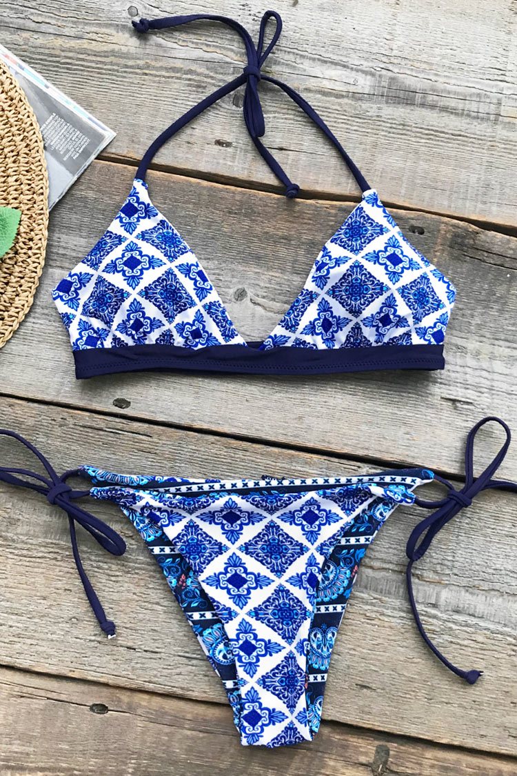 Tropical Geometry Print Bikini Set