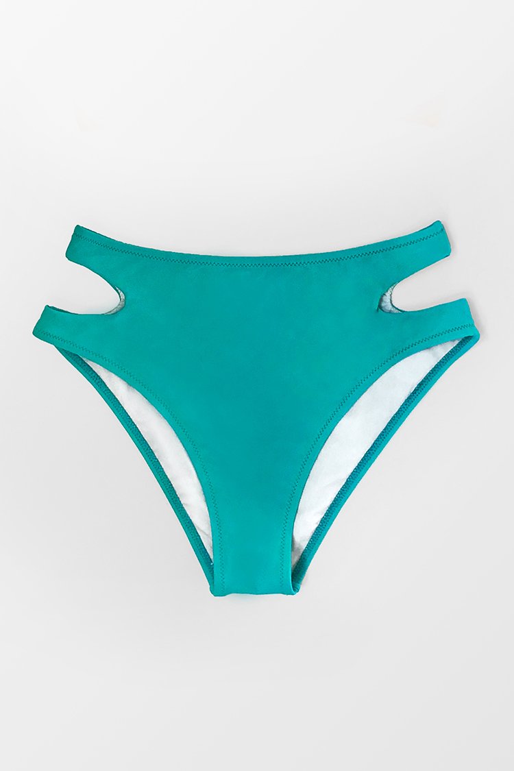 Teal Cutout Bikini Bottom Cupshe AU