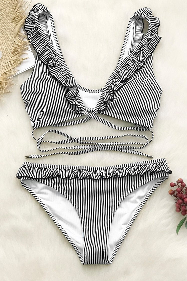 Rising Sun Ruffled Bikini Cupshe AU