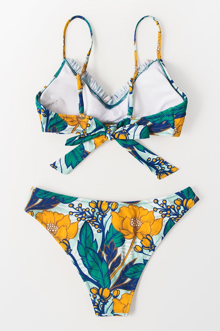 Sunday Morning Floral Bikini Top