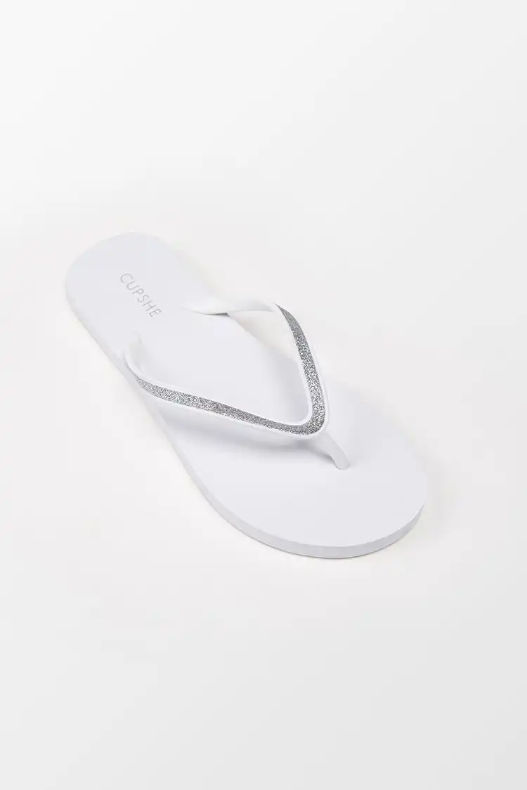 Blanco Minimalist Flip Flops – Cupshe