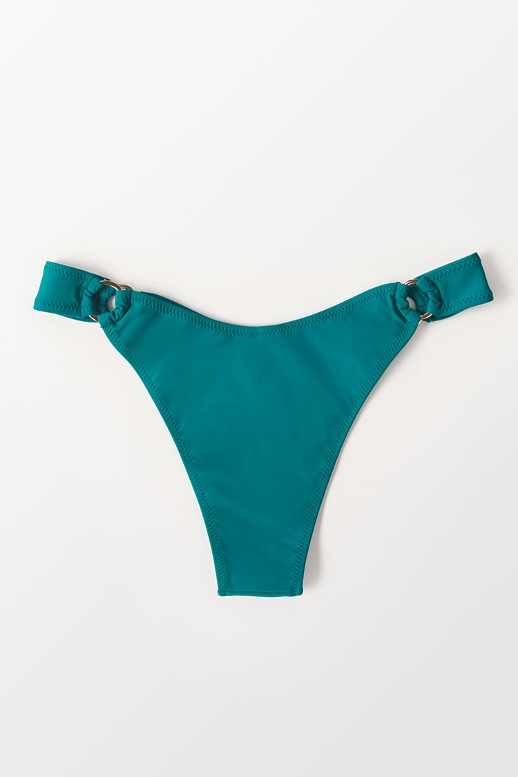 Teal O-Rings High Leg Bikini Bottom