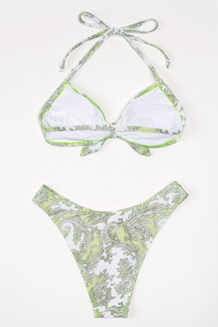 Hannah Paisley Halter Low Waisted Bikini