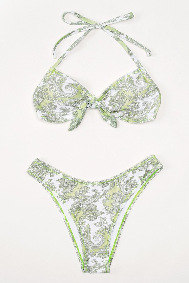 Hannah Paisley Halter Low Waisted Bikini
