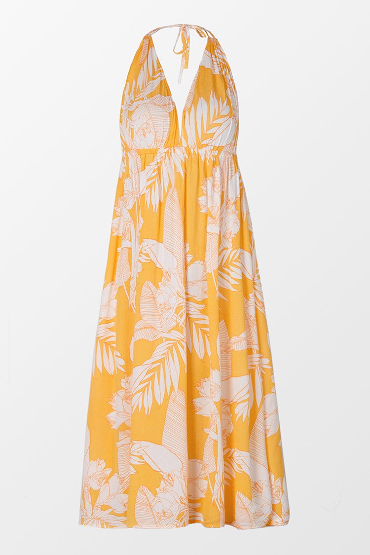 Maria Tropical Halter Dress