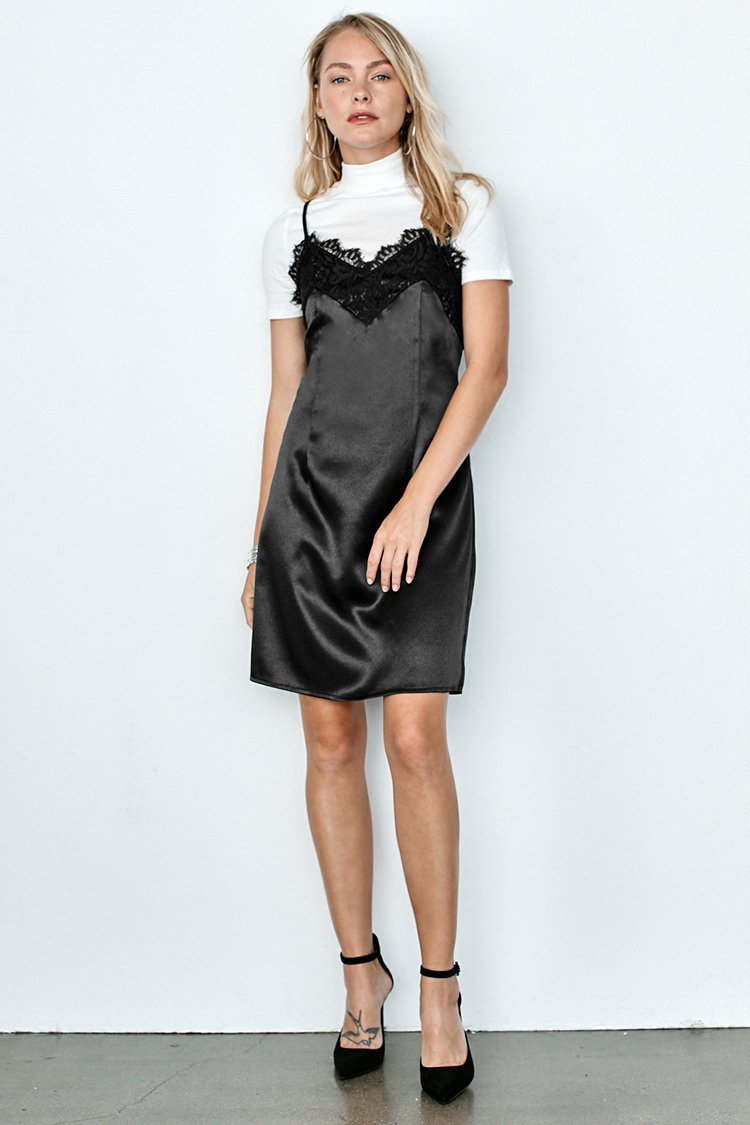 slip dress black tie