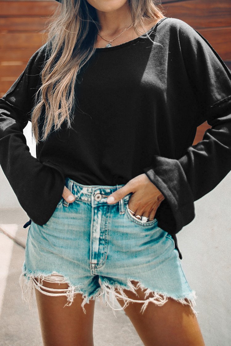 Black Loose Fit Sweater