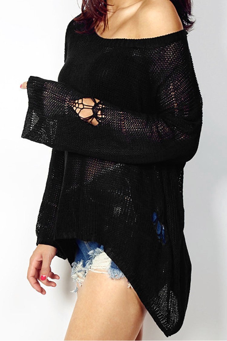 Light and Airy Distressed Sweater