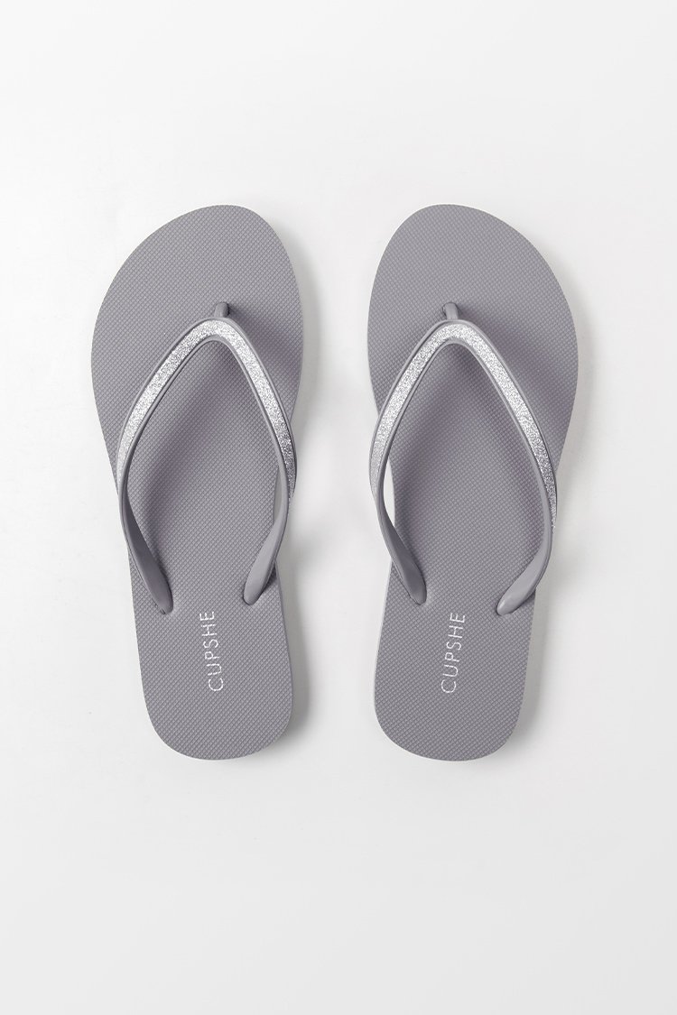 Slate Grey Flip Flops