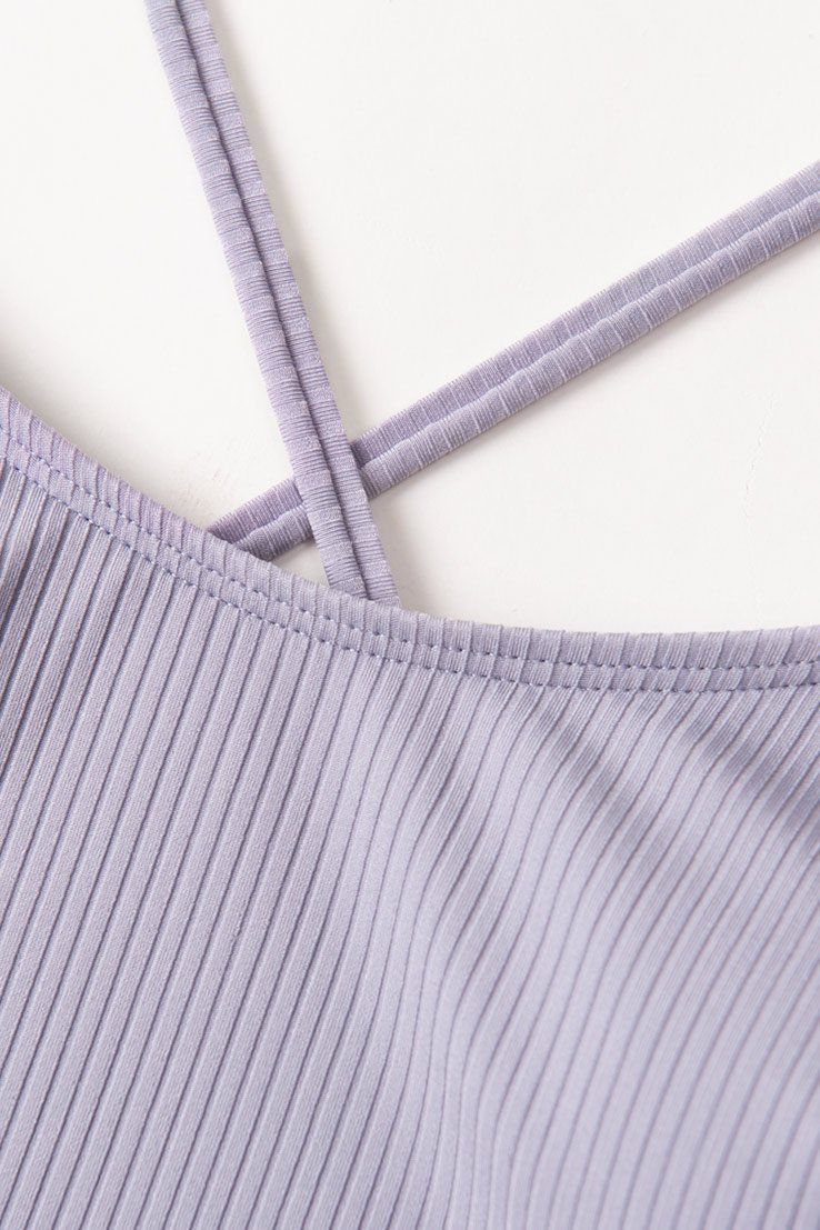 Clara Light Purple Crisscross One Piece Swimsuit