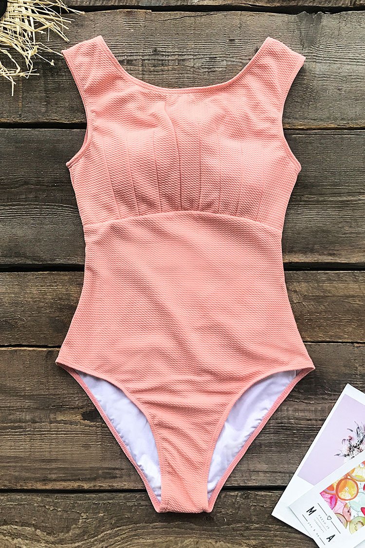 Coral Pink Seashell One-Piece Swimsuit