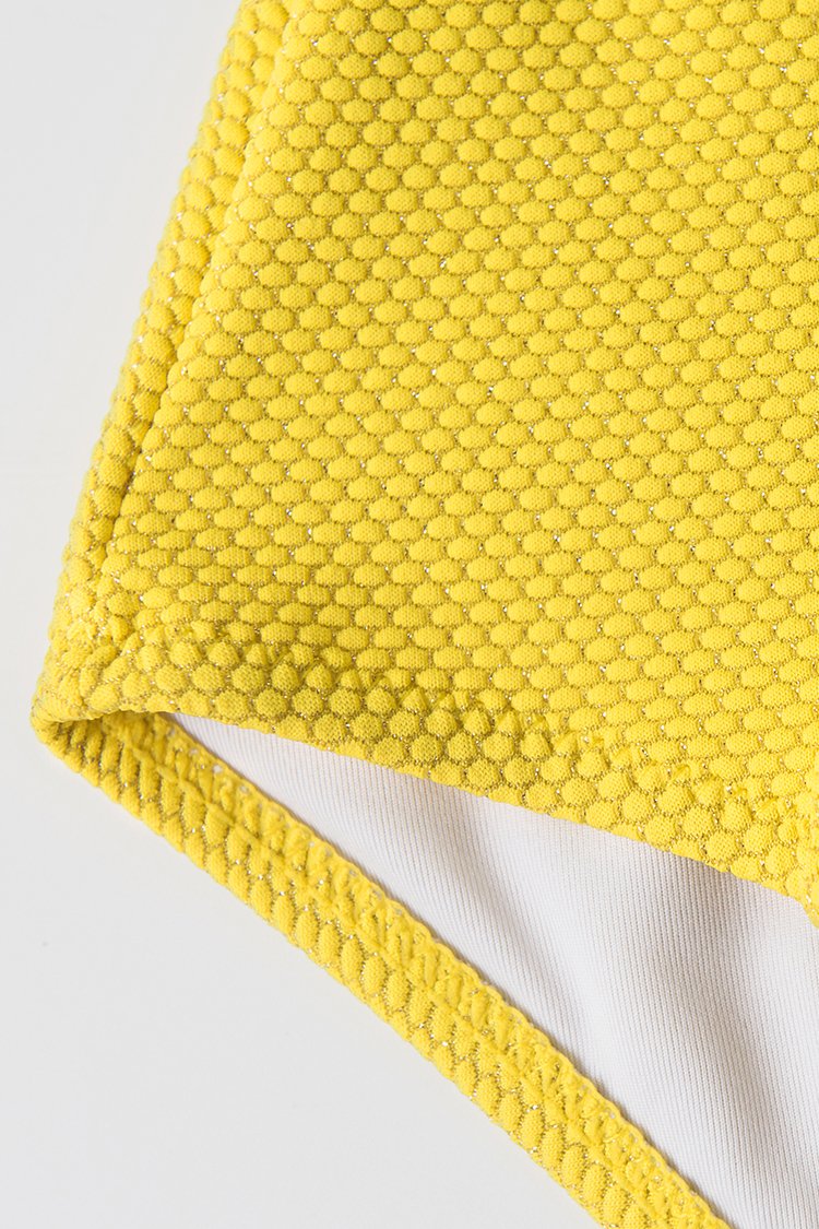 Yellow Cutout One-Piece Swimsuit