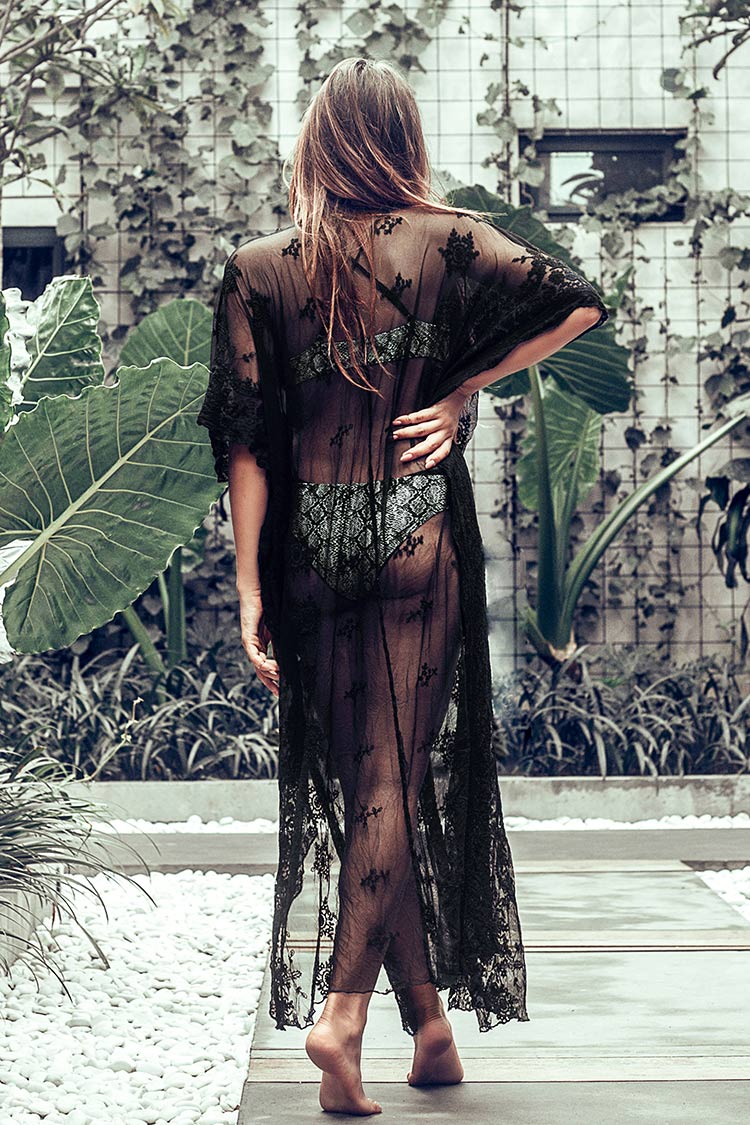 maxi crochet beach cover up