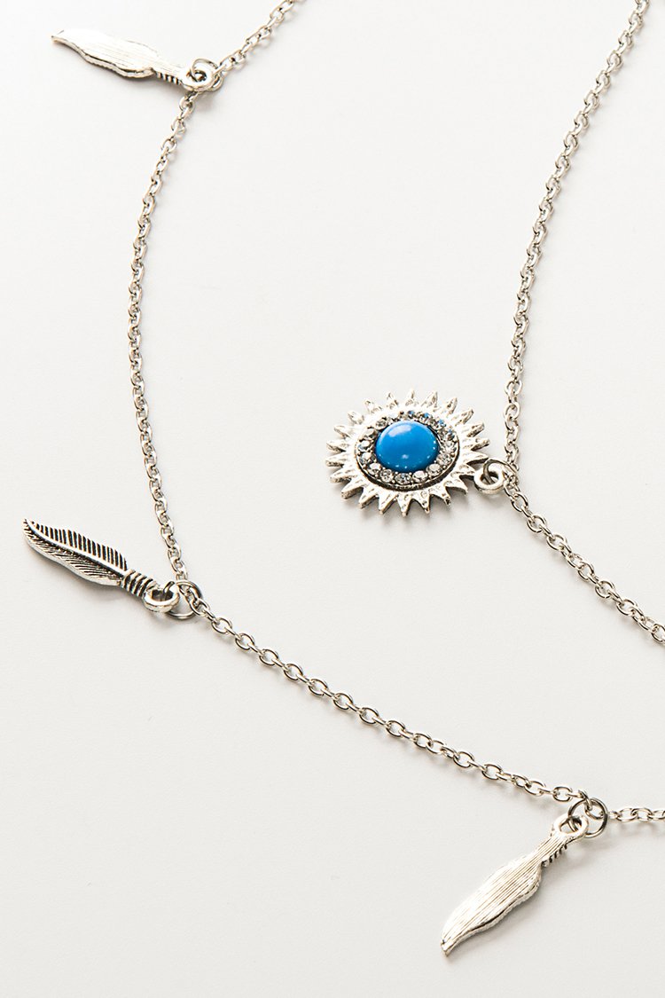 Silver Boho Layered Necklace