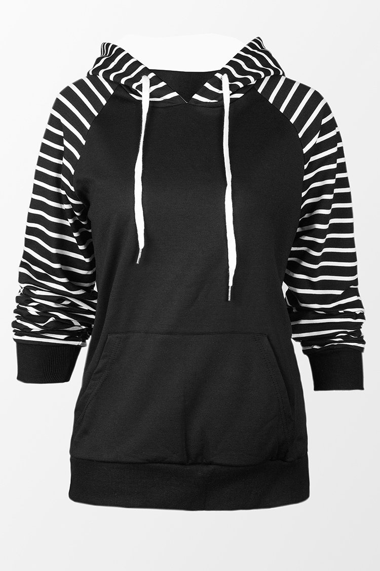 Black Stripe Hoodie