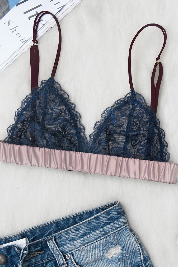 Romantic Blue Lace Bralette