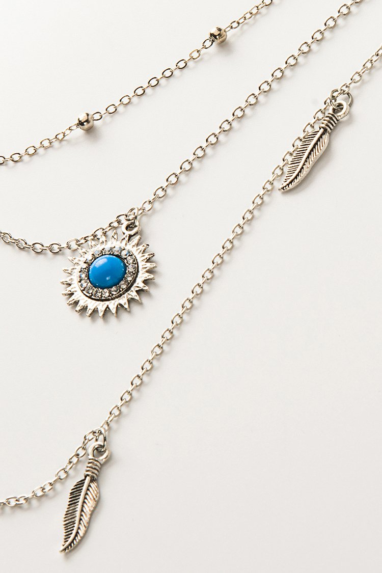 Silver Boho Layered Necklace