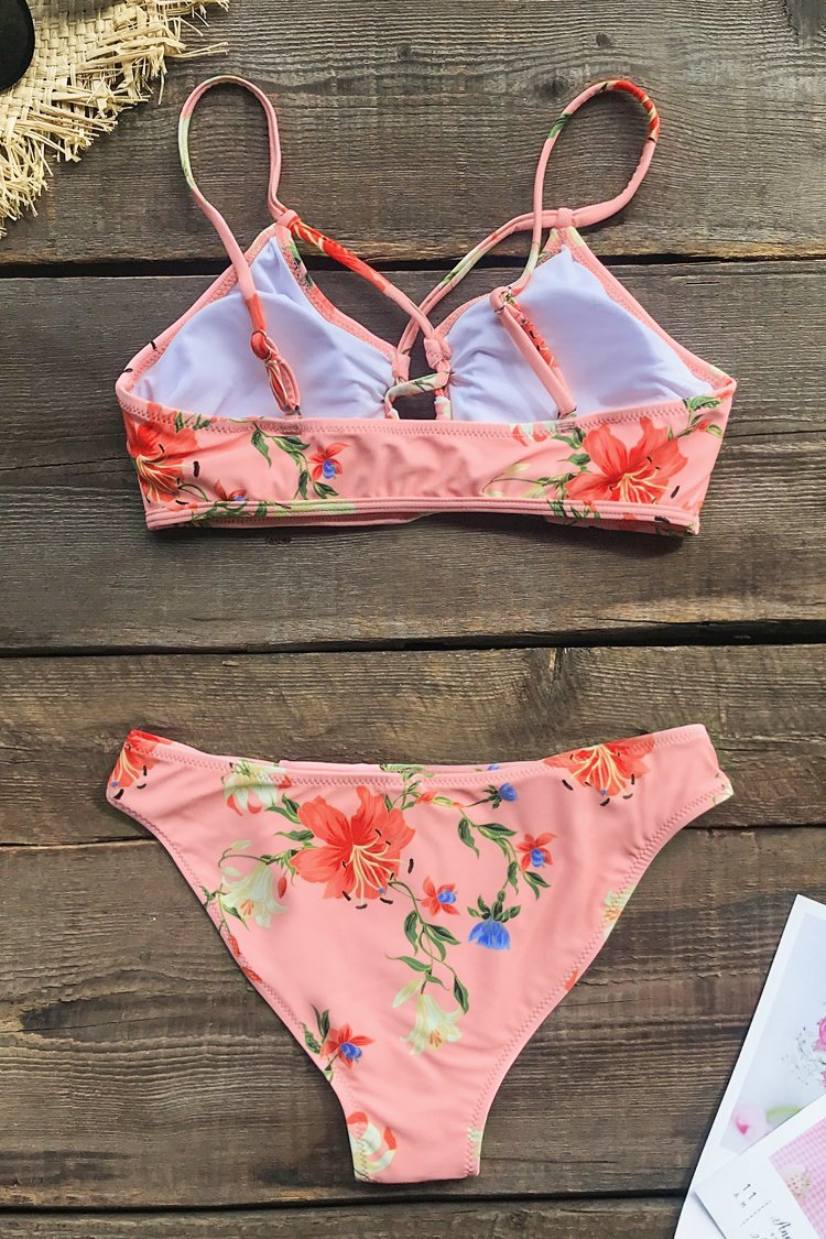 Sweet Pink Floral Bikini