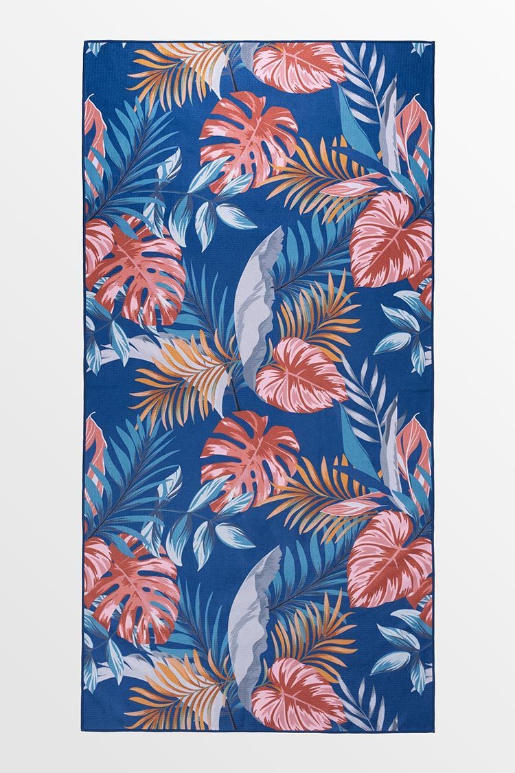 Tropical Lush Leafy Beach Blanket