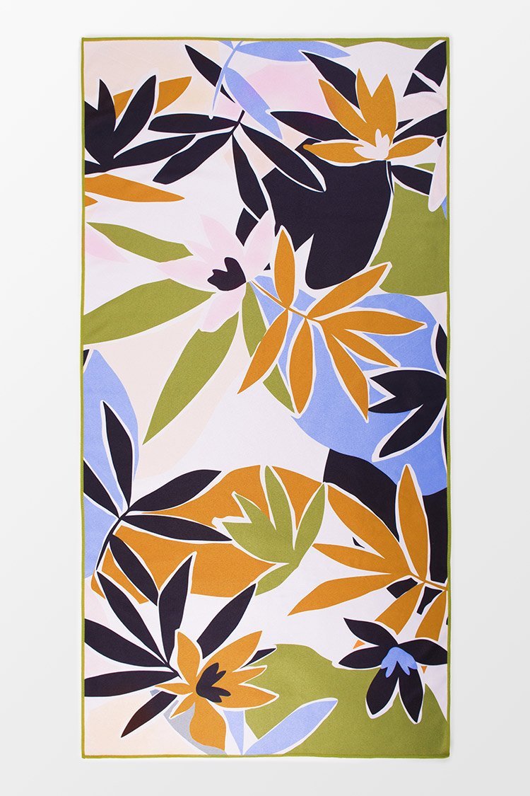 Tropical Romance Leafy Beach Blanket