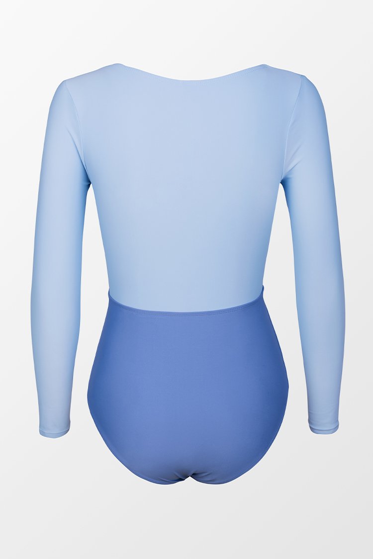 Malayah V-neck Knot Long Sleeve One Piece Swimsuit