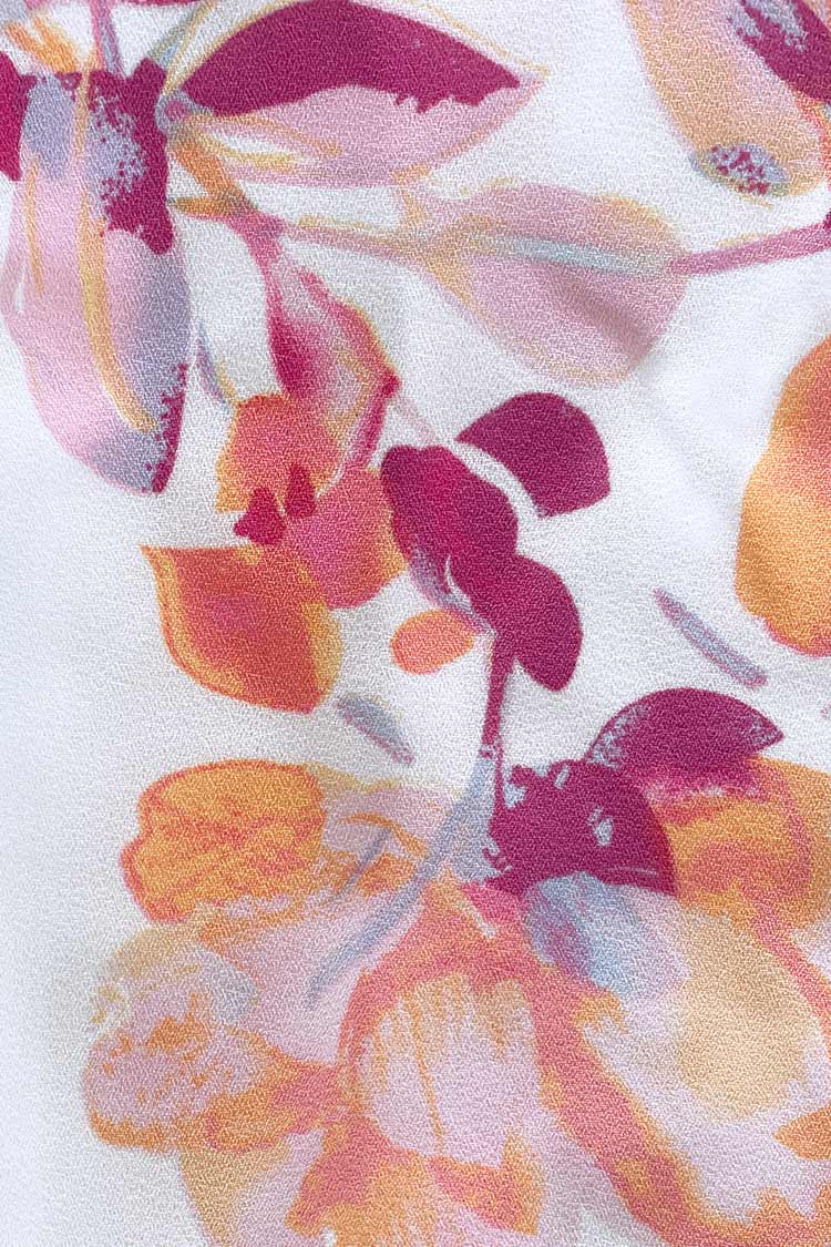 Summer Floral Puffed Sleeve Ruched Dress