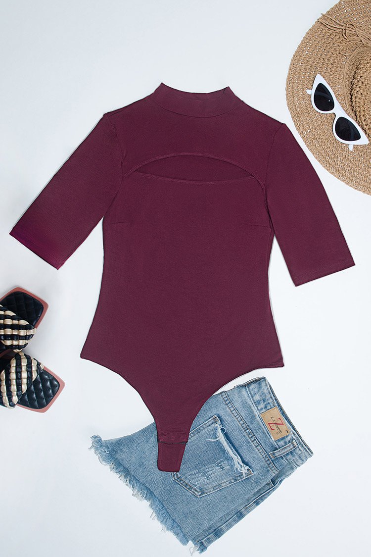 Addisyn Cut Out Half Sleeve Bodysuit