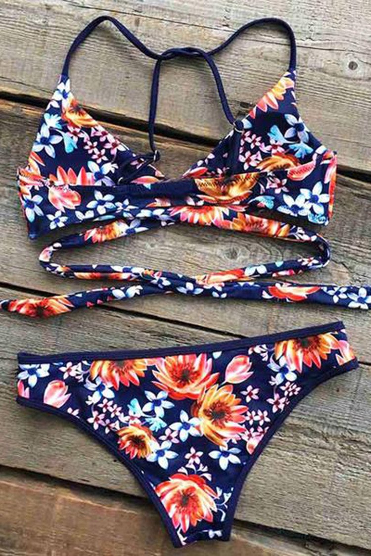 Daisy Print Bikini (S)