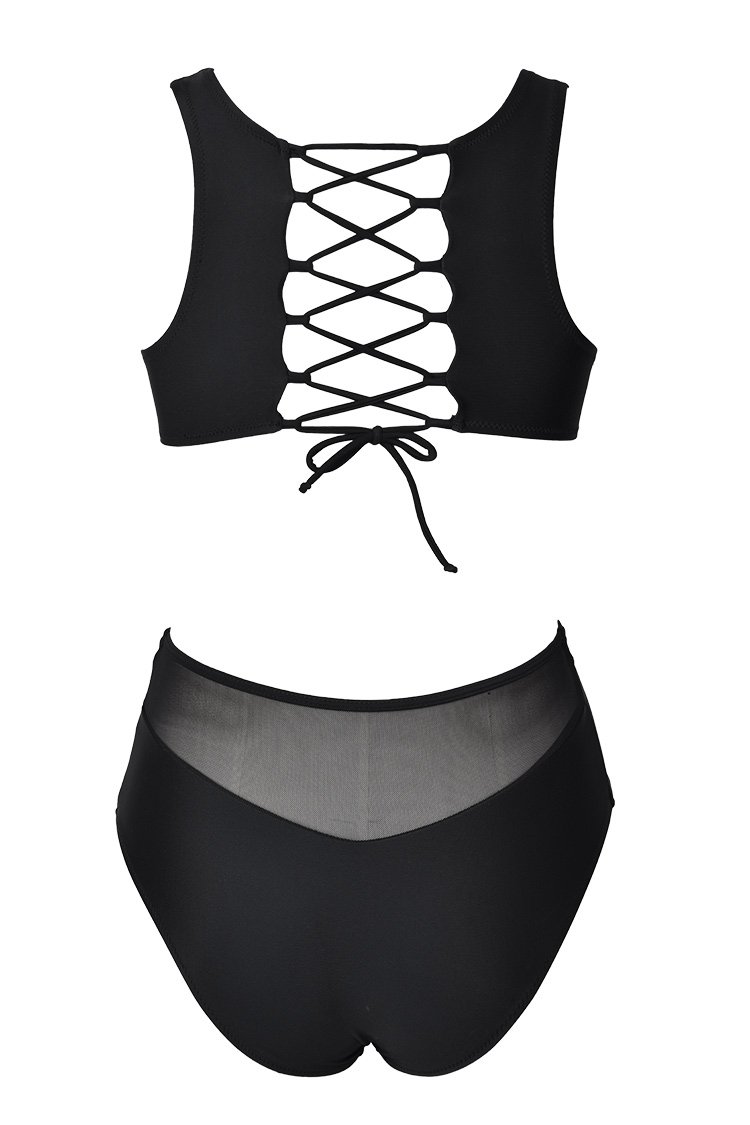 Easy Flirt Lace Up One-piece Swimsuit