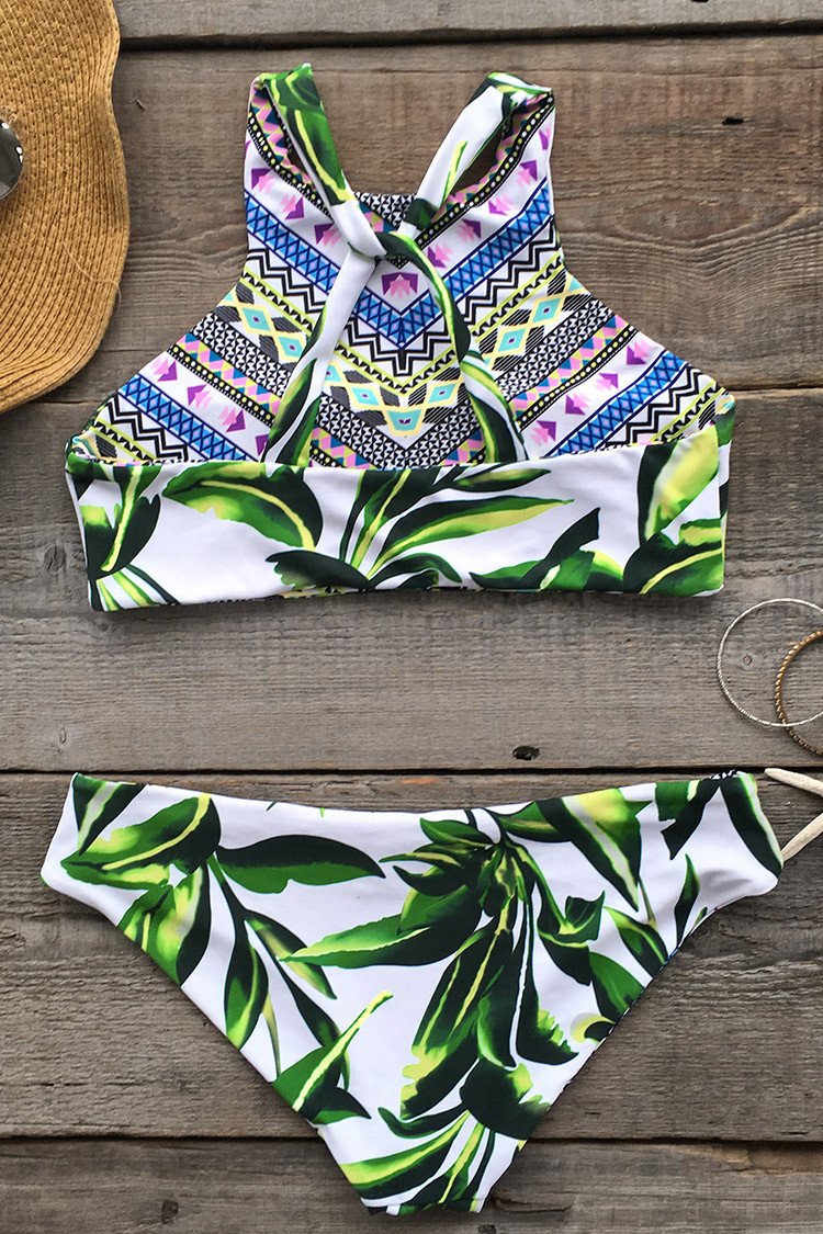 Sip on Sunshine Printing Tank Bikini Set