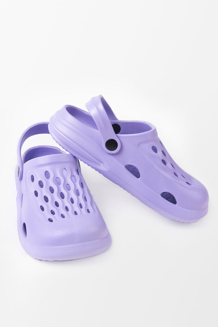 Bubblegum Purple Square Toe Leisure Crocs