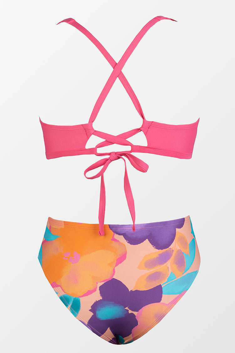 Plus Size Ruffled Tummy Control Bikini Swimsuit