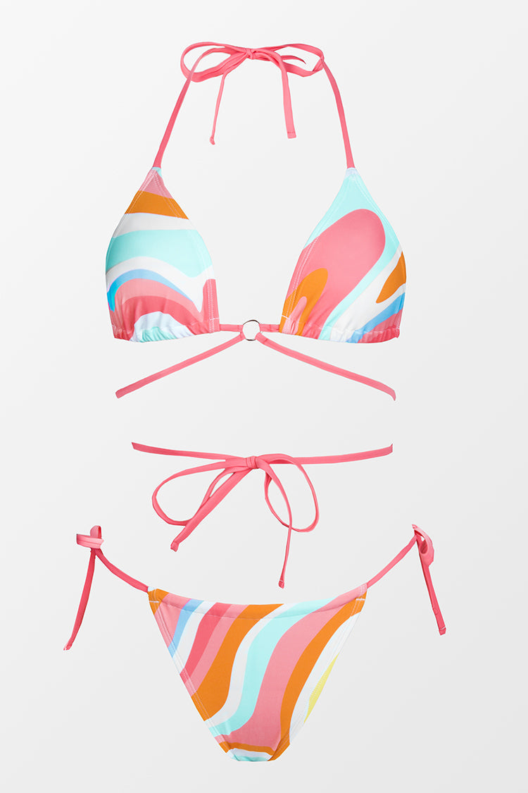 Moving & Grooving Triangle And Ultra Cheeky Hipster Bikini Set