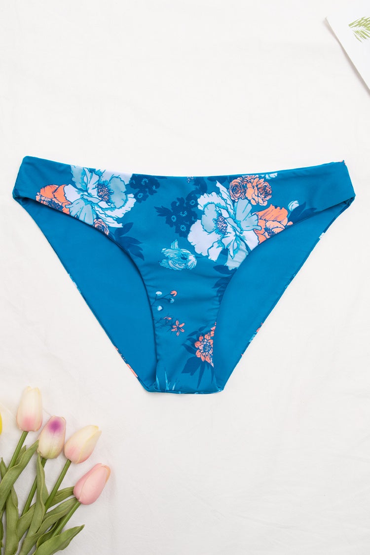 Seafoam Garden Reversible Standard Rise Bikini Bottom