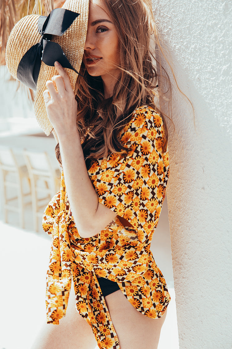 Lucky Bay Shirt Collar Button-up Beach Cover Up