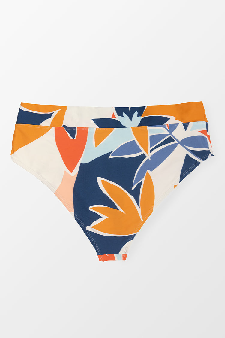 Desiree Tropical High Waisted Plus Size Bikini Bottom