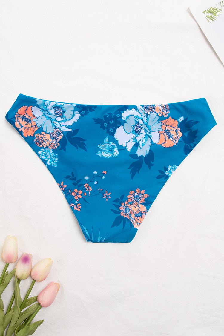 Seafoam Garden Reversible Standard Rise Bikini Bottom