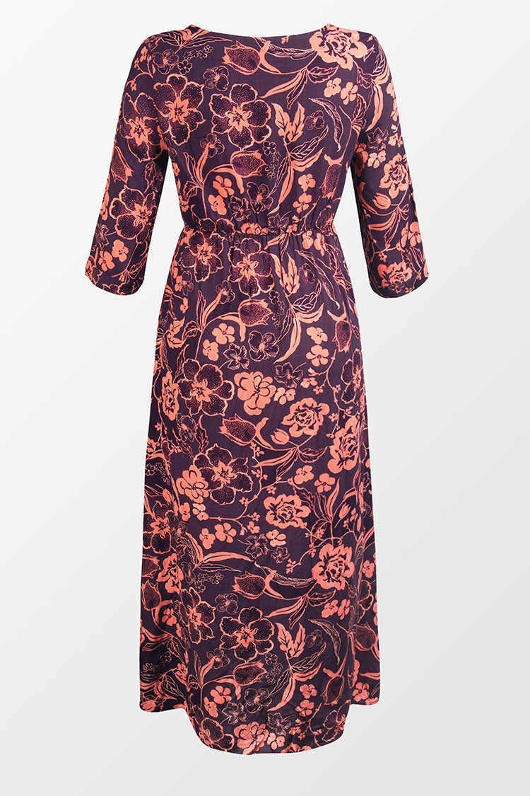 Sally Floral Plunge Maxi Dress