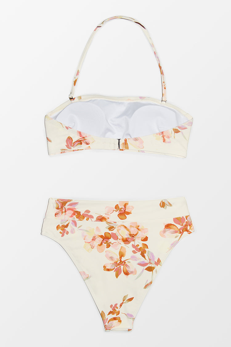 Megan Floral Halter High Waisted Bikini