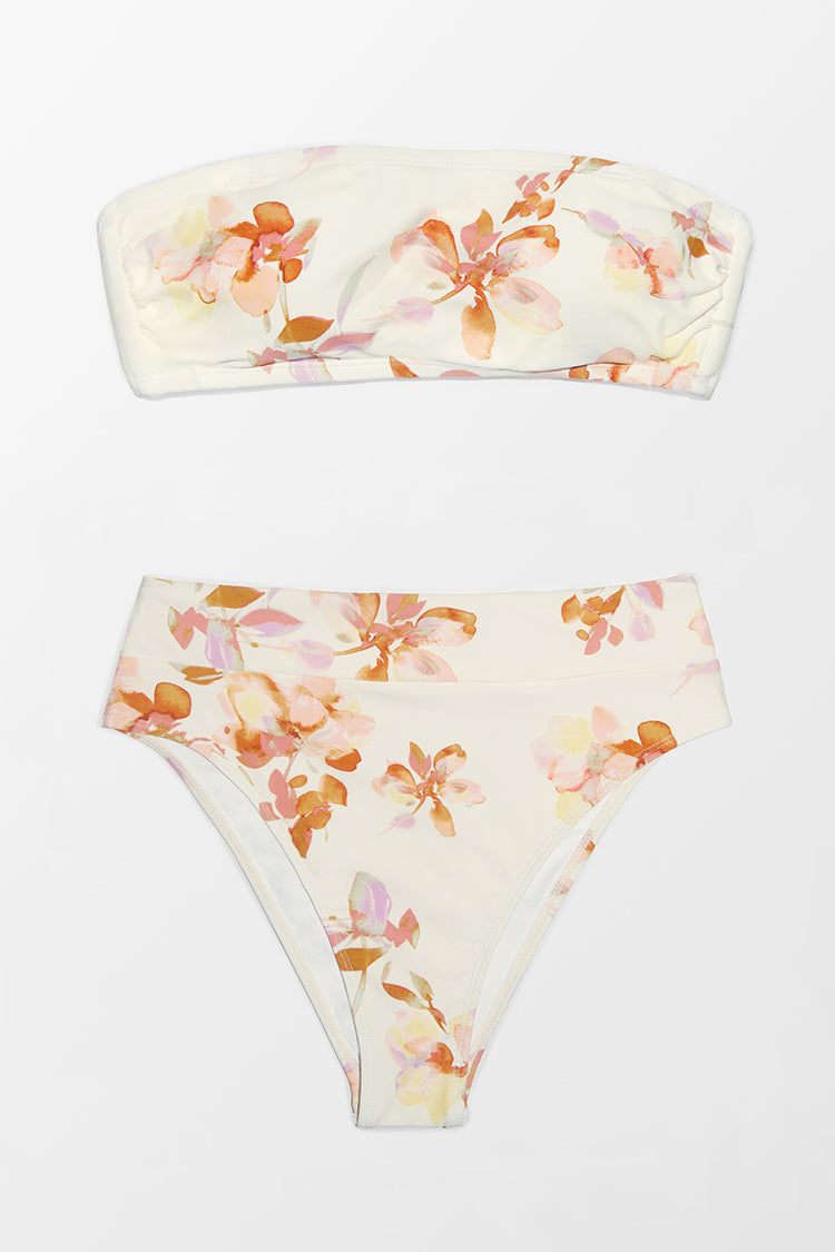 Megan Floral Halter High Waisted Bikini