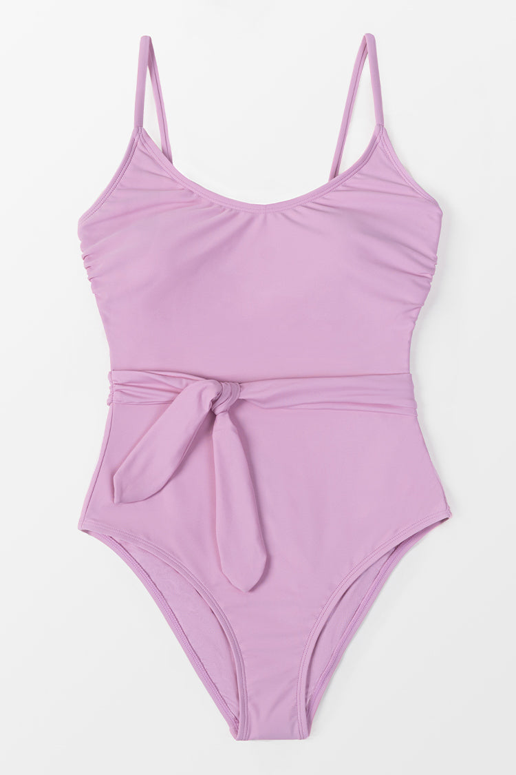 Flora Belt Knot One Piece Swimsuit