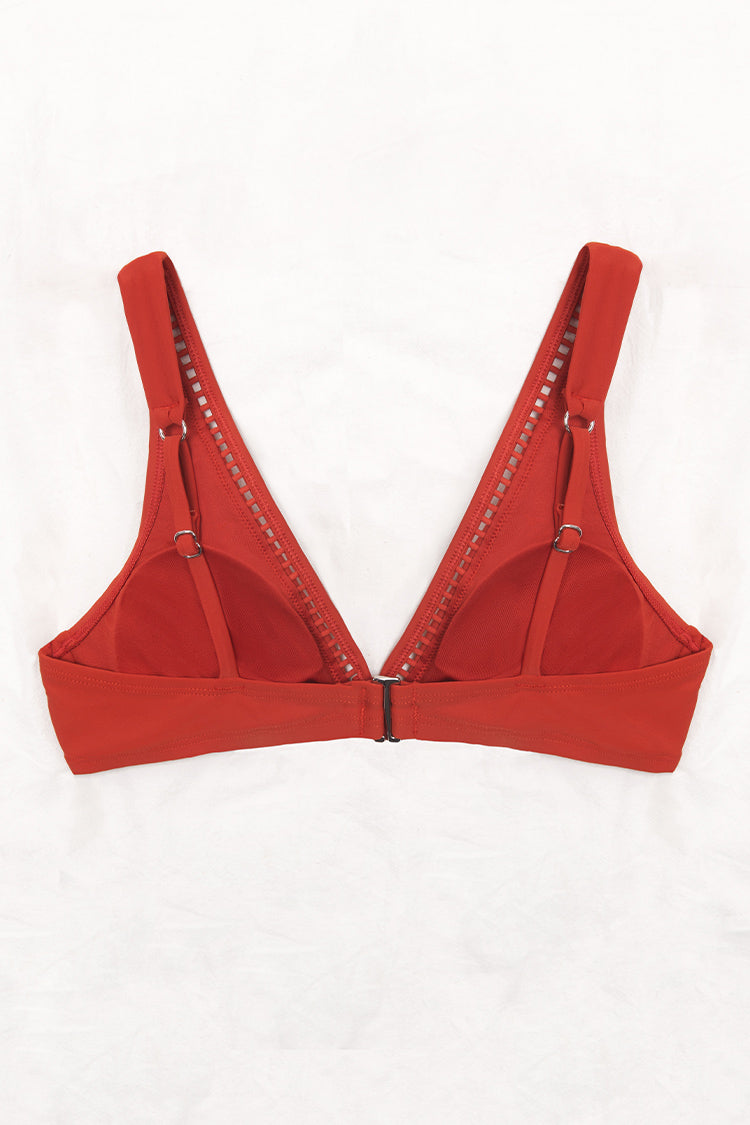 Seaside Holiday Ladder Trim Bralette Bikini Top