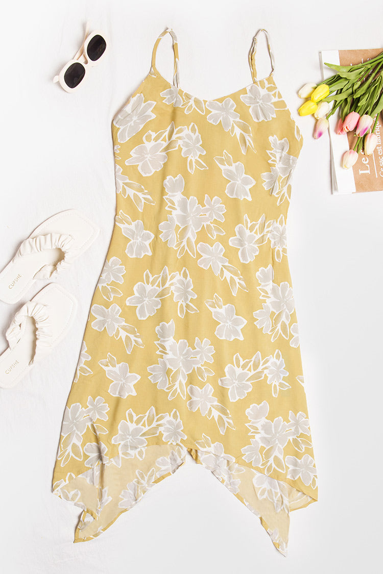 Amelie Floral Tie Back Slip Dress