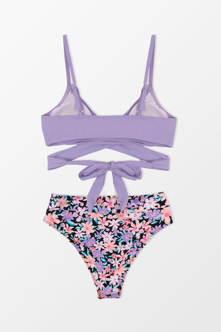 Paluma Falls Back Tie Wrapped Missy Bikini Set