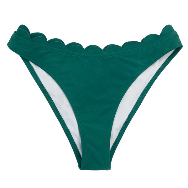 Green Scalloped Bikini Bottom