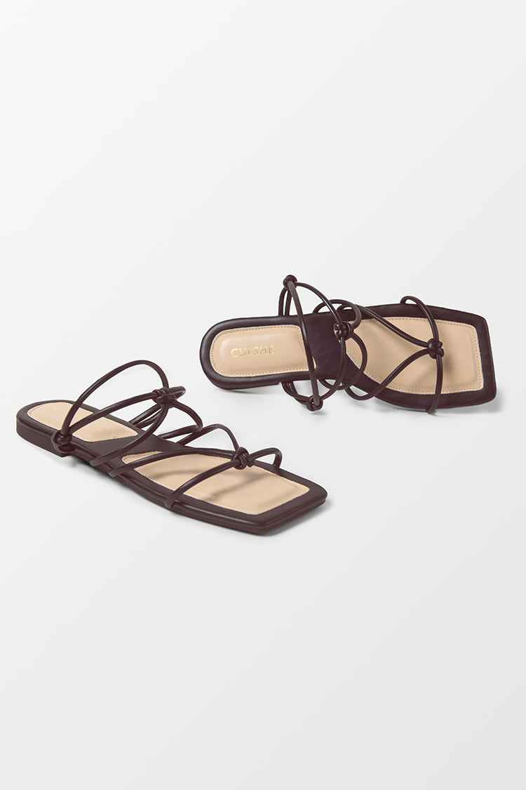 Flirt Square Toe Double-strap Sandals