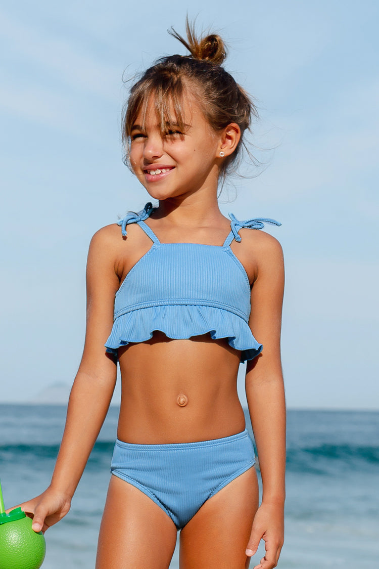 Girls' Strawberry Fields Forever Ruffled Midkini And Classic Hipster Set