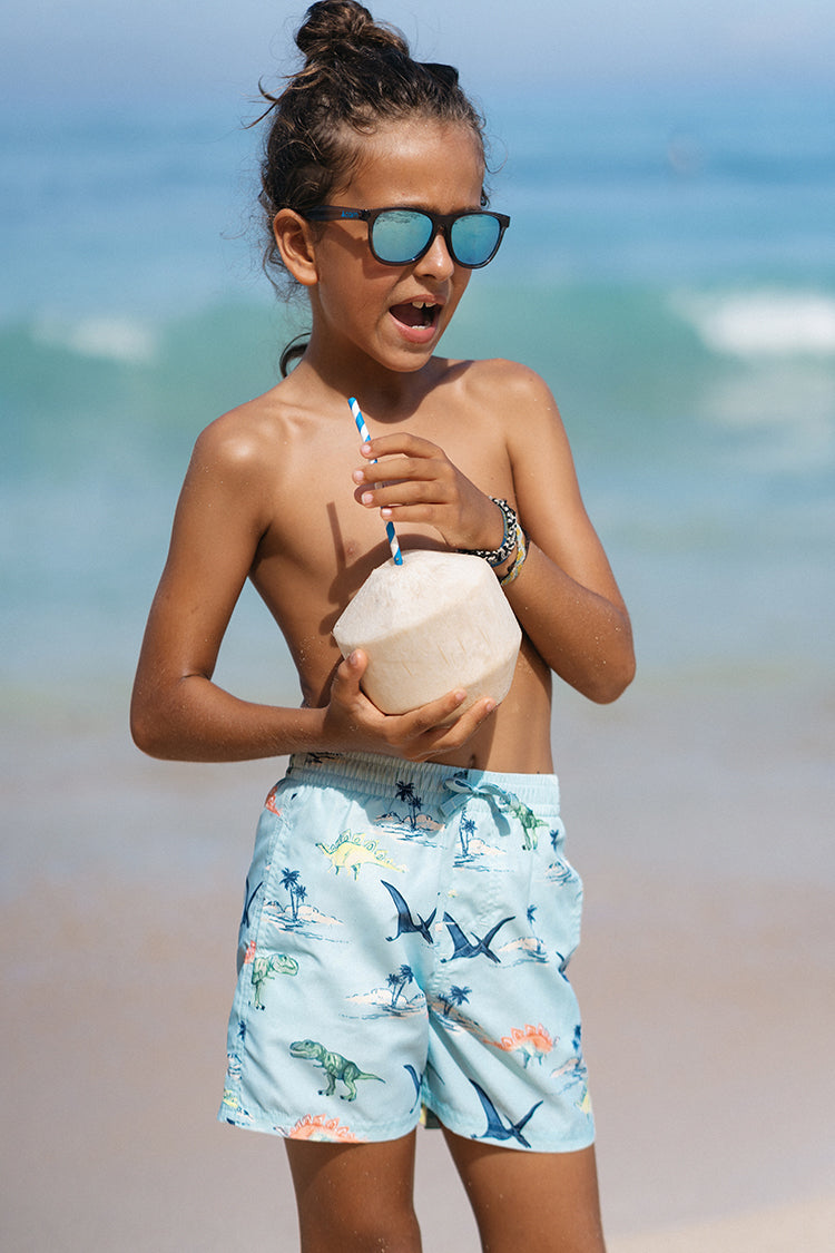 Dino Daze Boys’ Adjustable Volley Shorts