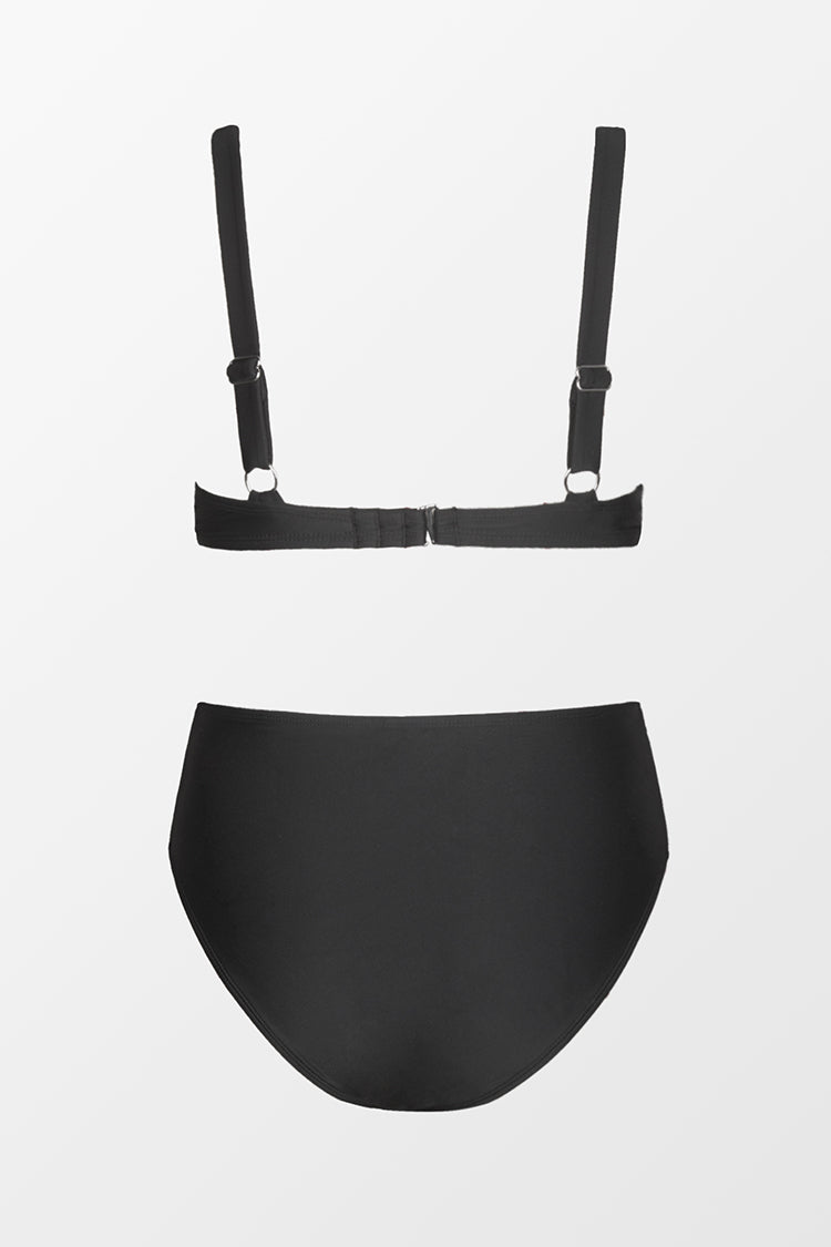 Encounter Under The Waves Banded Scalloped Bikini Set